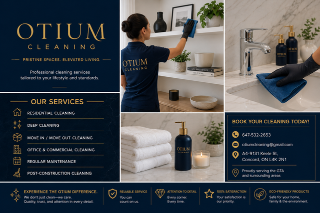✨ SAME DAY CLEANING SERVICES — GTA | Otium Cleaning