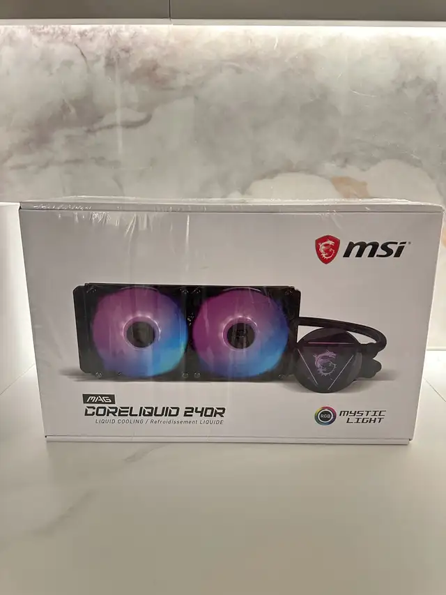 PRICE DROP - MSI MAG CoreLiquid 240R – Brand New Sealed in System Components in Markham / York Region - Image 2