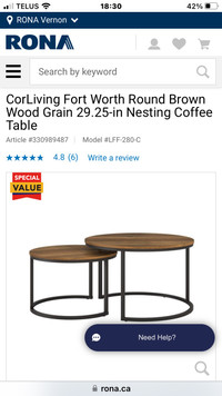 New Fort Worth Nesting Table Set