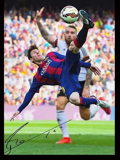 Lionel Messi Barcelona overhead kick v Valencia La Liga 2015, View more