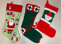 3 CHRISTMAS STOCKINGS for your Mantle - $10 for All