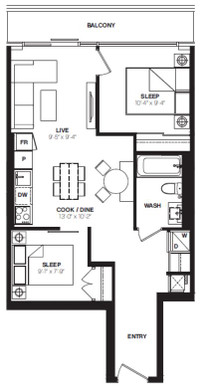 2 Bedrooms Condo Rent/Yonge+Eglinton