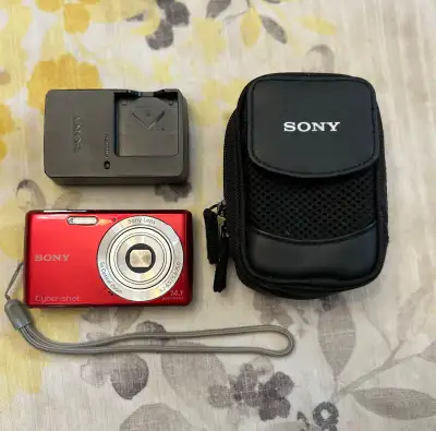 Sony Cybershot DSC-W620 14.1MP Digital Camera Red
