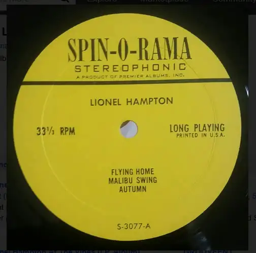 Lionel Hampton – Lionel Hampton At The Vibes (US 1962) LP JAZZ62863257126659122