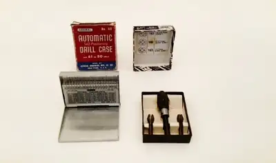 Lot vintage précision : mandrins Eclipse + forets miniatures + s, View more
