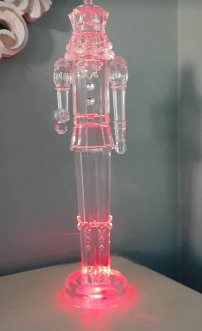 Colour changing clear acrylic nutcracker figurine holiday decor in Arts & Collectibles in Markham / York Region - Image 3