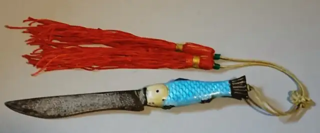 Antique Letter Opener/Knife with Enameled Cloisonne Fish Handle in Arts & Collectibles in Oshawa / Durham Region - Image 2