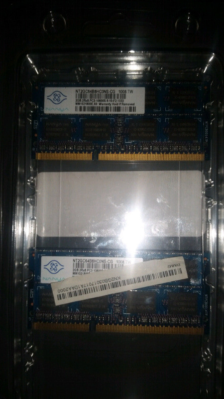 Laptop ram. Pc3-10600 in System Components in Guelph