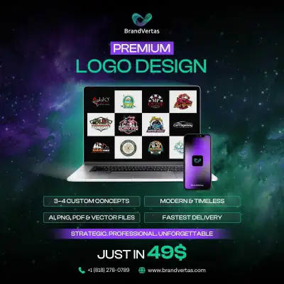 Premium Logo Design in $49, View more