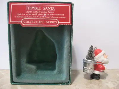 1985 Hallmark " Thimble Santa " Christmas Ornament, View more