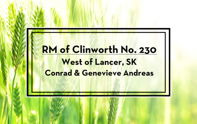 Land for Sale by Tender - RM of Clinworth No. 230 West of Lancer, SK Owners: Conrad & Genevieve Andr...