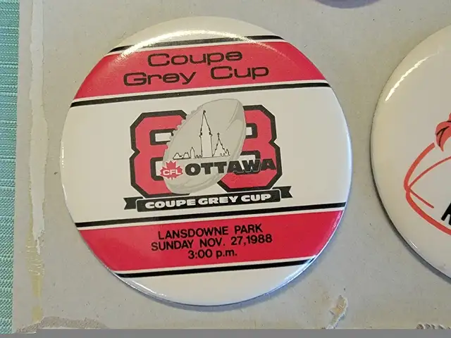 7 CFL Ottawa Roughrider Buttons / Pinbacks65115210464643121