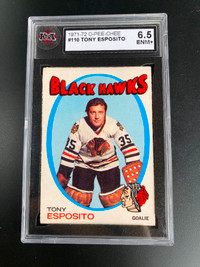 TONY ESPOSITO 1971-72 O-Pee-Chee Blackhawks Hockey Card KSA 6.5
