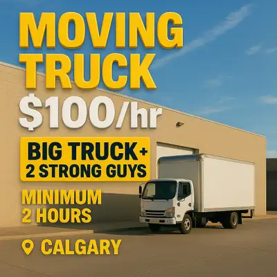 Moving truck and 2 strong guys | 100$ per hour, View more