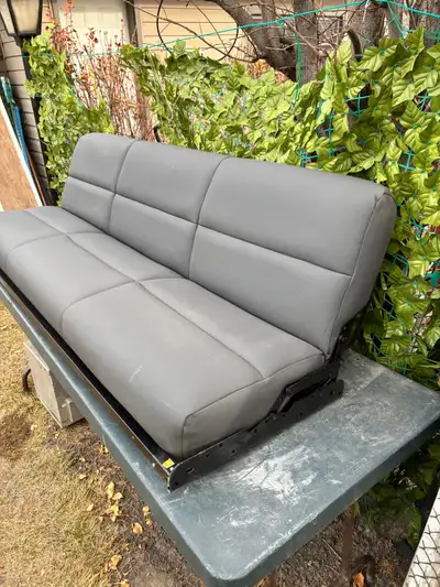 Folding couch bed for rv, trailer or van. 2.5’ x 6’ as couch 4’ x 6’ as bed In good shape with excep...