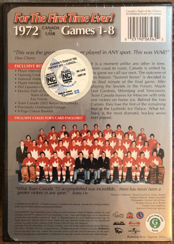 Hockey DVD Set: 1972 Canada vs USSR - BRAND NEW!! in CDs, DVDs & Blu-ray in Edmonton - Image 2
