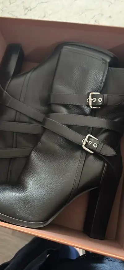 Coach High Heel Low Cut Leather Boots, View more