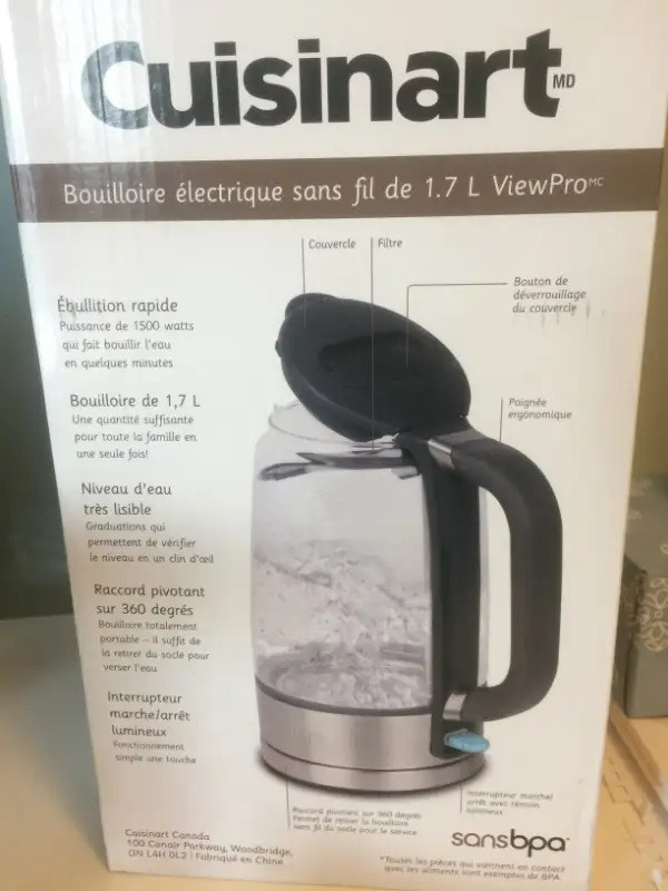 cuisinart 1.7L viewpro excellent condition OBO/$50  ss glass in Processors, Blenders & Juicers in Mississauga / Peel Region - Image 4