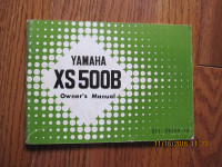 1974 Yamaha XS 500B Owners Manual