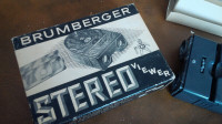 Vintage Black Brumberger #1265 Stereo Viewer, in Original Box