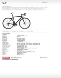 2010 Devinci CX1 Carbon Road Bike for Sale