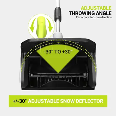 Electric Snow Shovel with LED Light, 40V Cordless Blower, 17-Inc, View more