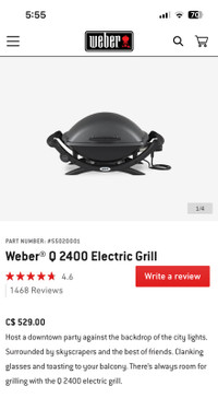 Weber Q2400 electric BBQ