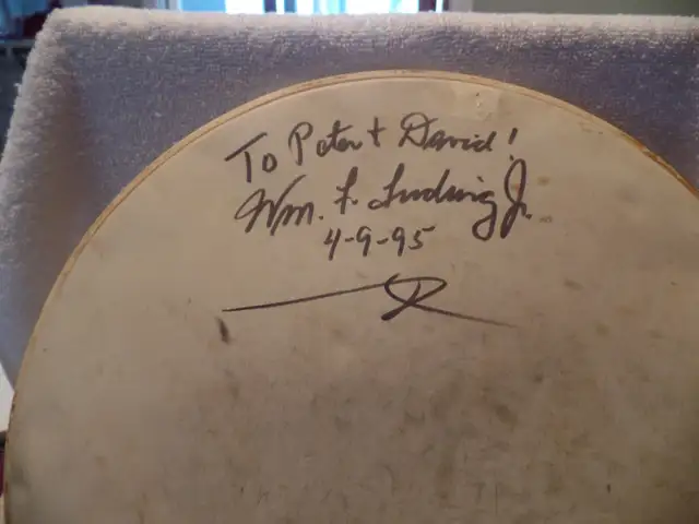 Signed William Ludwig Autograph on 14 inch drum head. in Drums & Percussion in Owen Sound - Image 3