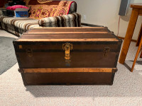 Vintage Travel Trunk - Cool Antique Furniture or Storage