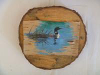 COMMON LOON Birchbark Paintings - several to choose from