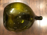 Demijohn with protective wicker basket - wine glass jar