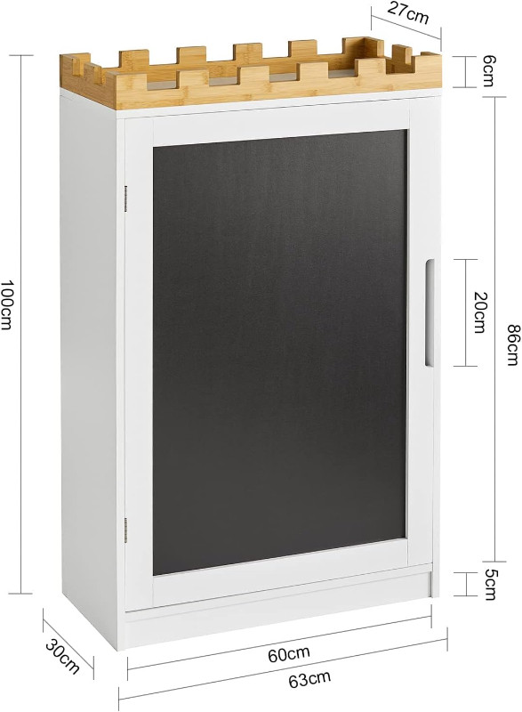 NEW Kids Cabinet Bookcase with Chalkboard (Sobuy) White in Bookcases & Shelving Units in Markham / York Region - Image 3