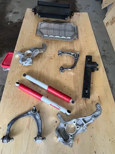 I put a lift on my new truck straight out of the dealership. These are the parts we changed out and...