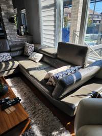 Sofa - leather sectional from Corbeil - dark gray