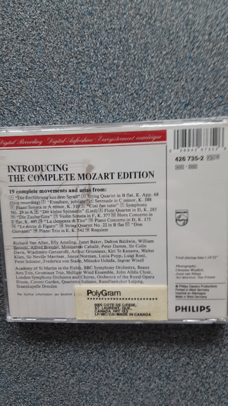 Cd musique Mozart Music CD dans CD, DVD et Blu-ray  à Lévis - Image 3