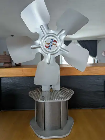 Stirling engine woodstove fan, View more