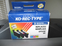Ko Rec Type Epson 69-Box of 3 Inkjet cartridges + more-$5 lot