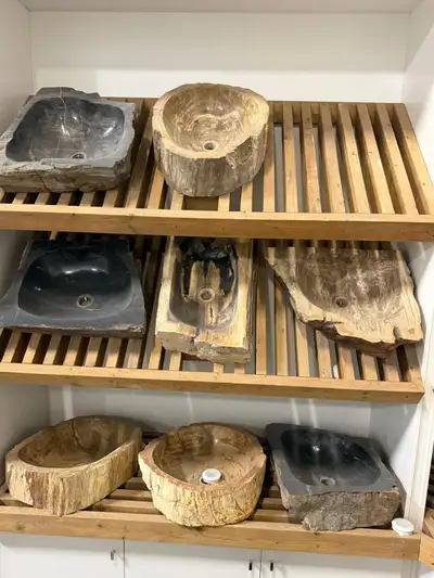 Petrified Wood Sinks and Stools, View more