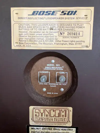 2 Pairs of Bose 501 Series II Speakers, View more