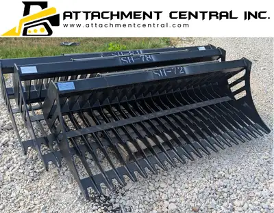 Suihe 66" 72" 78" 84" Skeleton Rock Bucket Skid Steer Attachment, View more