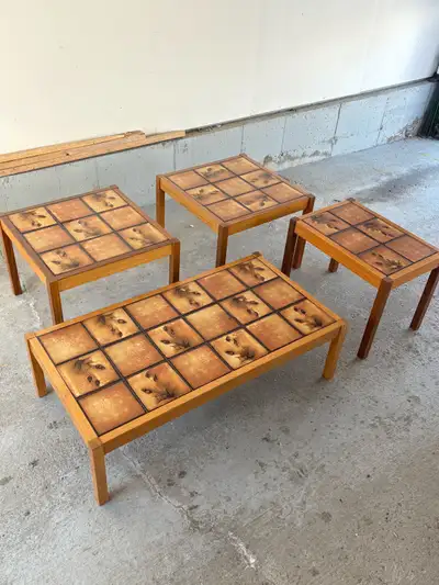 Mcm danish teak coffee table set, View more