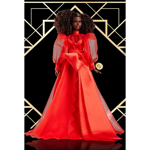 Barbie Mattel 75th Anniversary Doll: Red Chiffon Gown: African A in Toys & Games in Mississauga / Peel Region - Image 2