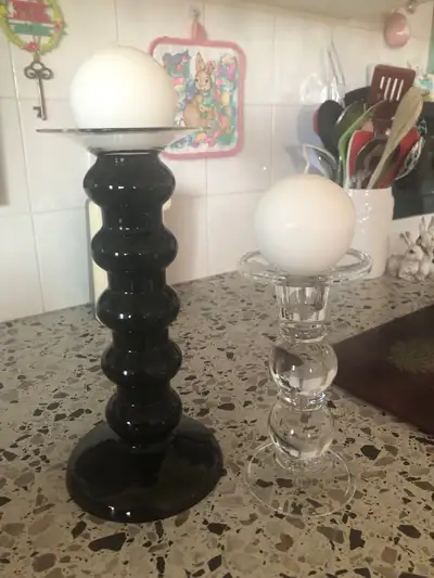 Glass Pillar Candle Holders - Torres and Tagus - Set of 2, View more