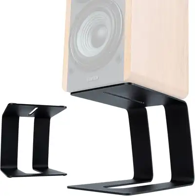 Studio Monitor Vibration Damping Tilted Speaker Stand BLK- Pair, View more