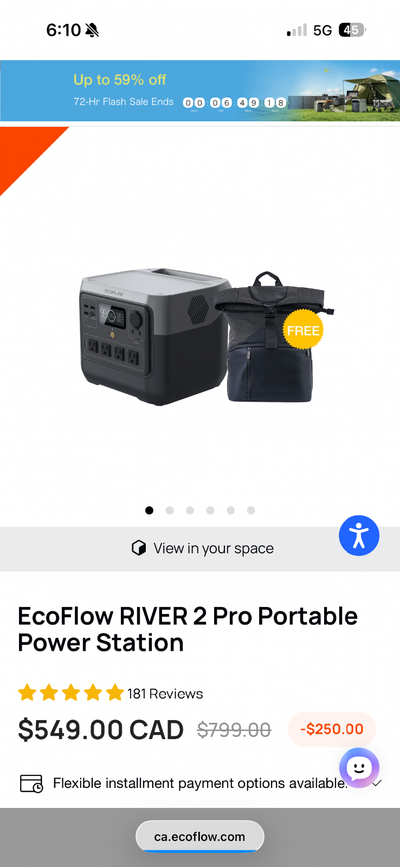 Ecoflow River 2 1600w Battery Generator, View more