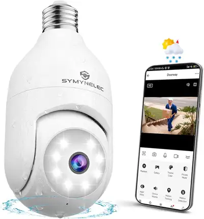 Never used Light Bulb Security Camera: Outdoor Wireless WiFi, View more