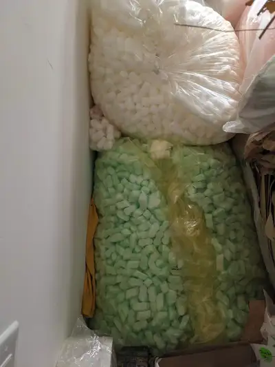 Big bags of biodegradable packing peanuts, View more