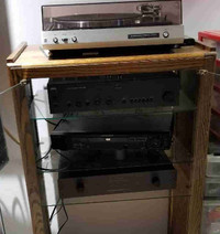 SOLID WOOD AV component stand
