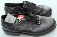 Pair of Size 14W Dressy Black Brogue Shoes; Louisbourg