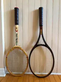 2 vintage wood tennis racquets in excellent condition